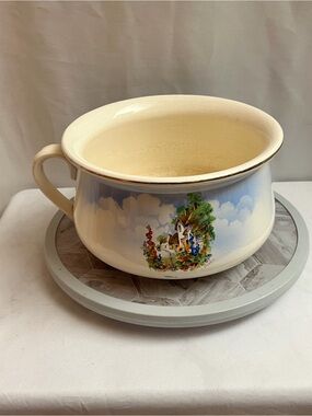 Vintage Falcon Ware England Chamber Pot Gloria Deacon Cottage Garden Planter